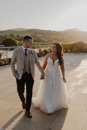 couple on waterfront